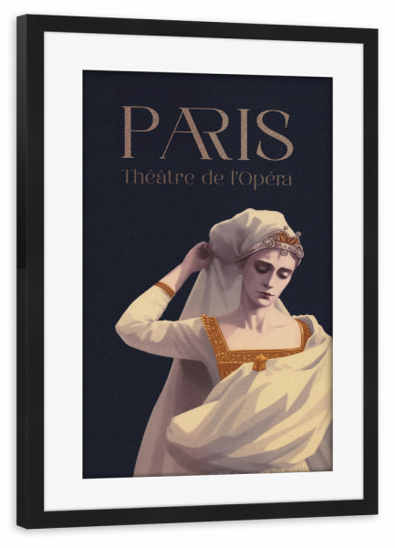 Poster mit Rahmen schwarz "Paris - Theater de L'Opera" artboxONE - Städte / Paris - Oper,Opernhaus,Musik,Theater,Paris,Frankreich