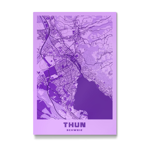 Galerie-Print "Stadt Map Thun" 75x50 cm artboxONE