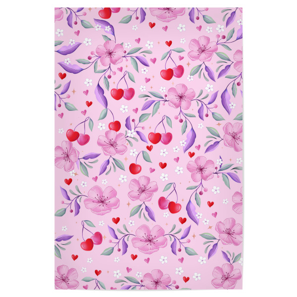 Poster "Kirschblüten und Herzchen" artboxONE - Natur,Floral,Liebe