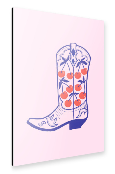 Alu-Dibond "Grüße Kirschstiefel" 30x20 cm artboxONE