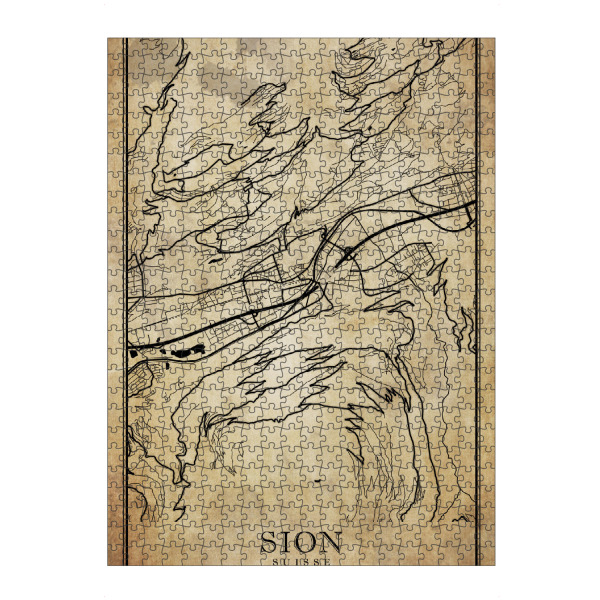 Puzzle Ravensburger "Sitten Vintage City" artboxONE - Städte / Weitere,Kartografie