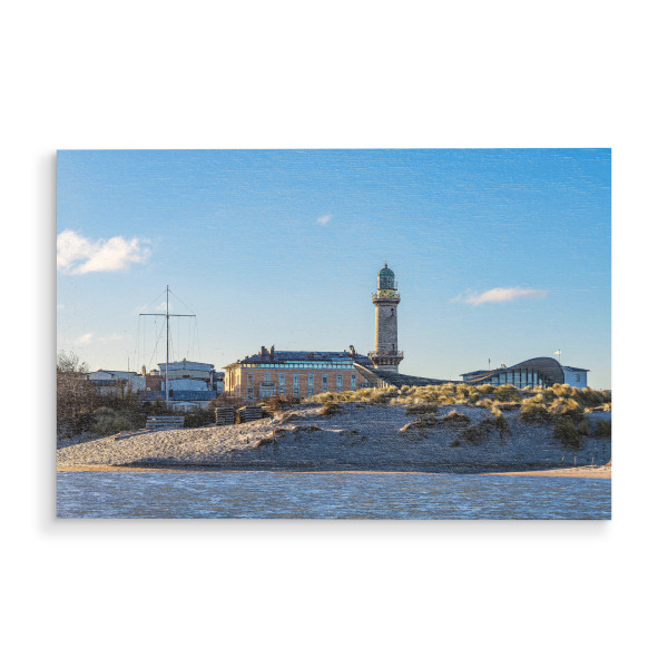 Holzbild "Wahrzeichen von Warnemünde" artboxONE - Natur,Reise,Architektur,Reise / Strand und Meer