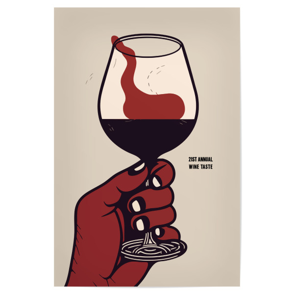 Poster "21st Annual Wine Taste" artboxONE - Essen & Trinken / Alkohol - Wein,Weinglas,Rotwein,Weingeschmack,Weinprobe