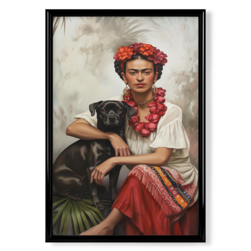 Botanische Frida mit Hund
