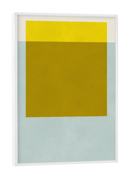 Poster mit weißem Rahmen "Konzeptuelle Flecken d" artboxONE - Abstrakt,Geometrie,Fashion