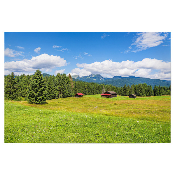 Poster 30x20 cm "Heuhütten in Bayern" artboxONE - Natur,Reise,Architektur