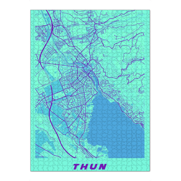 Puzzle Ravensburger "Thun Stadtplan" artboxONE - Städte / Weitere,Kartografie