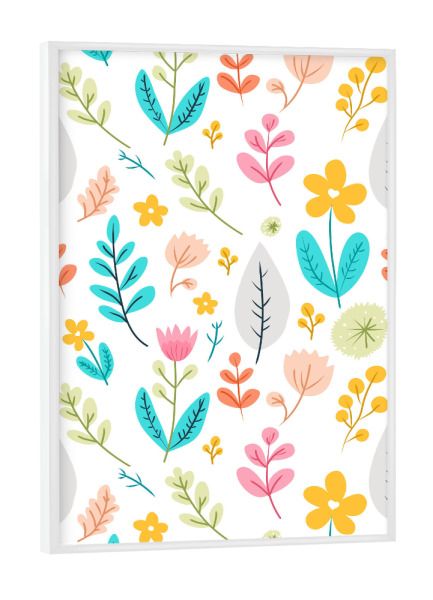 Poster mit weißem Rahmen "Blühende Botanische" artboxONE - Floral