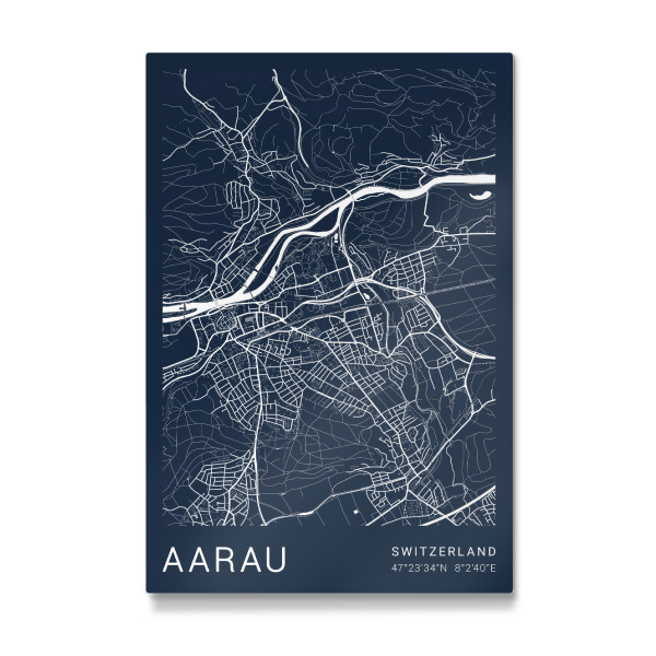 Galerie-Print "Aarau Karte Schweiz" 75x50 cm artboxONE