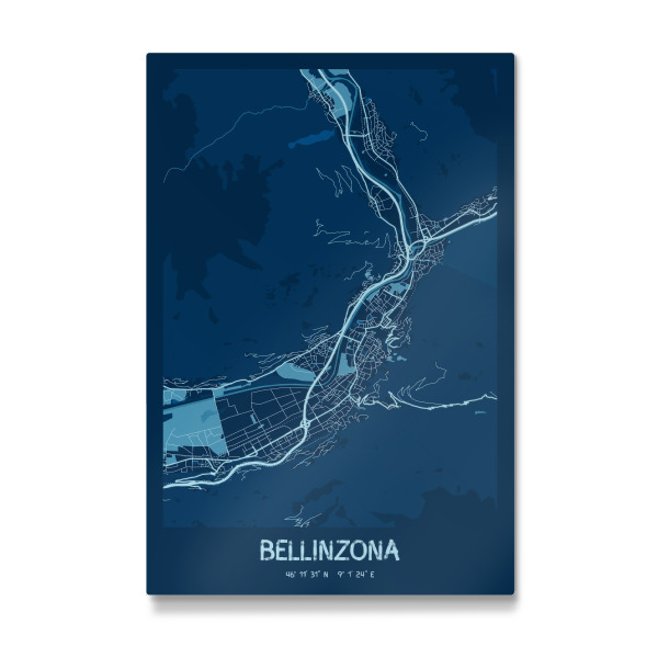 Galerie-Print "City Bellinzona Map" 75x50 cm artboxONE