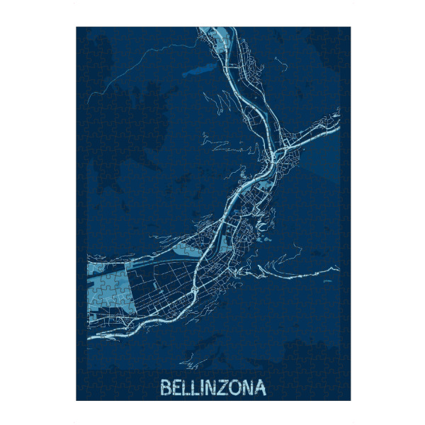 Puzzle Ravensburger "City Bellinzona Map" artboxONE - Städte / Weitere,Kartografie