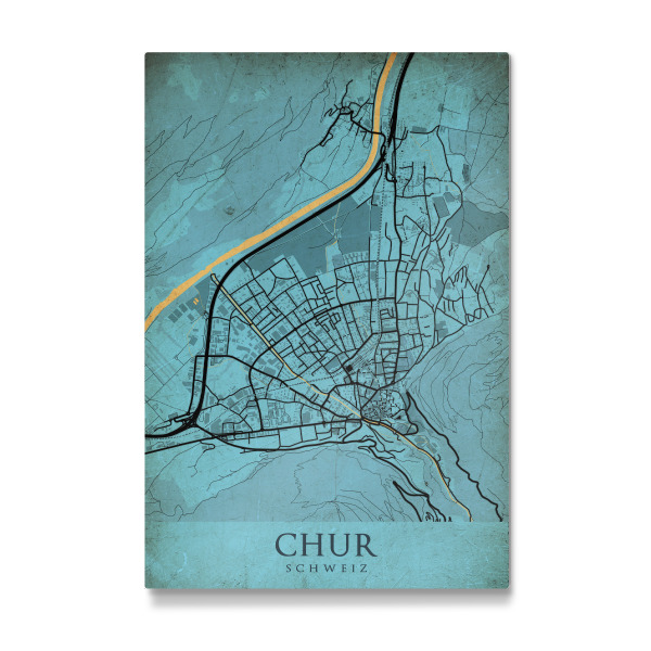 Galerie-Print "Vintage City Chur" 75x50 cm artboxONE