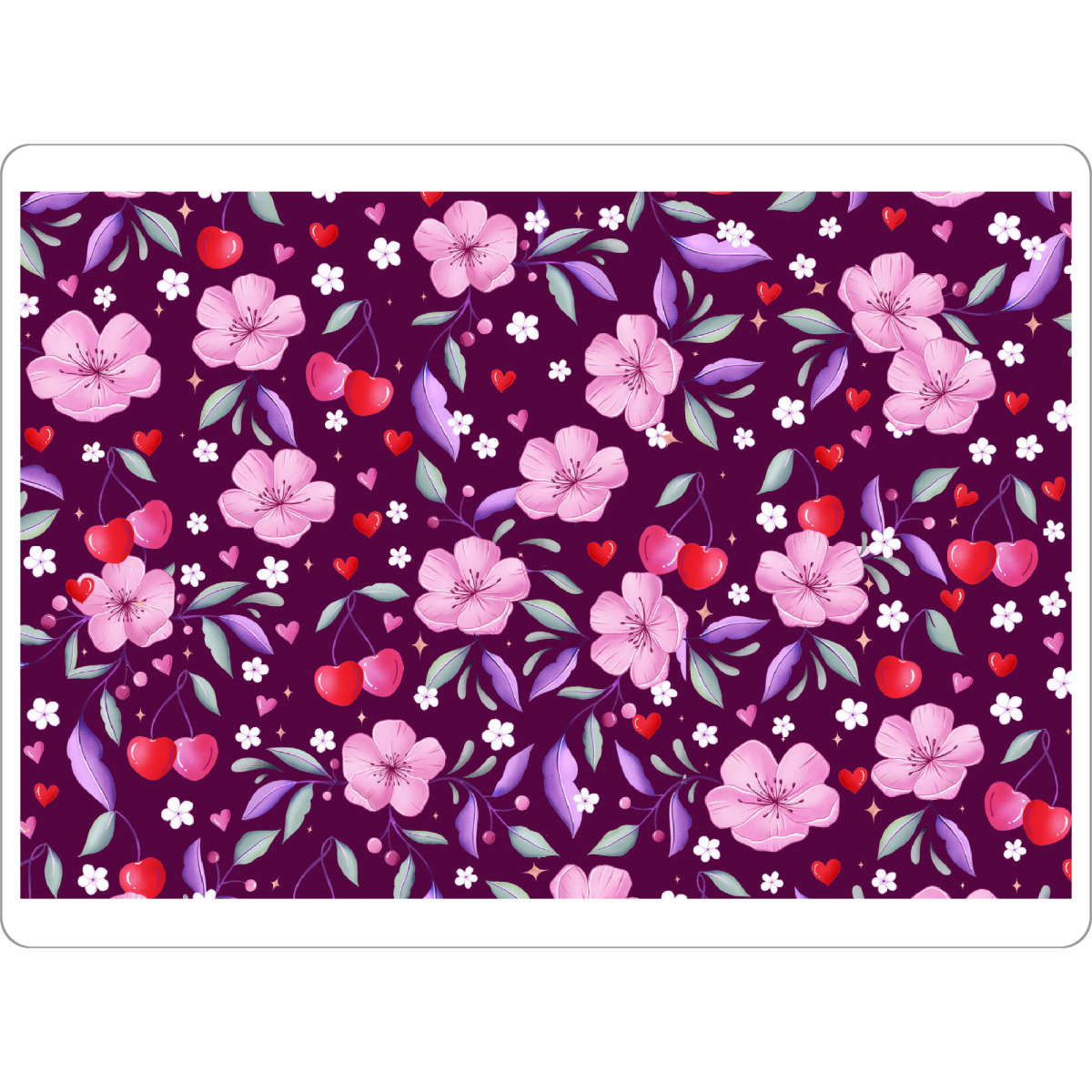 Tischset "Kirschblüten, Herzen und Kirschen" artboxONE - Natur,Floral