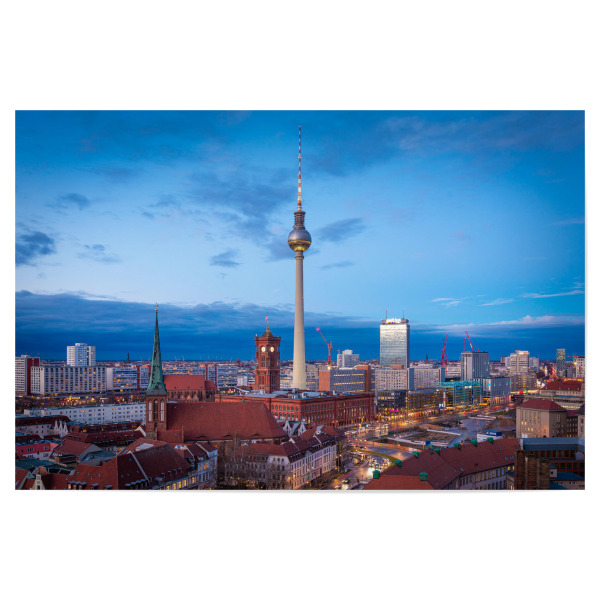 Poster 30x20 cm "Blaue Stunde in Berlin" artboxONE - Städte / Berlin,Architektur