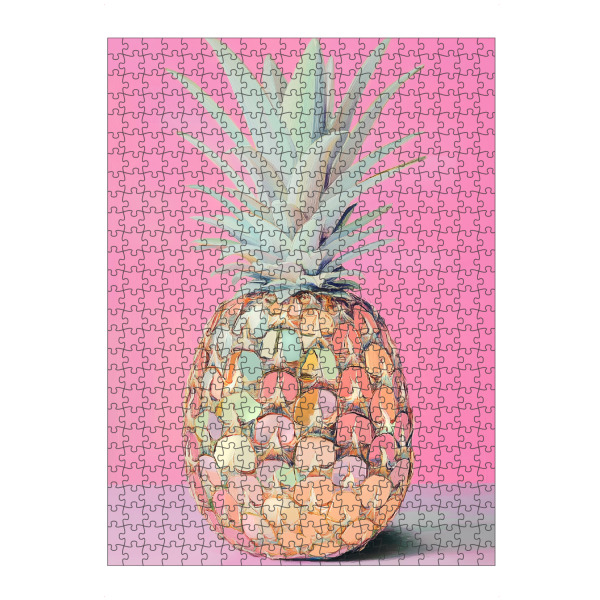 Puzzle Ravensburger "Disco Ananas pink" artboxONE - Natur,Essen & Trinken,Essen & Trinken / Obst & Gemüse