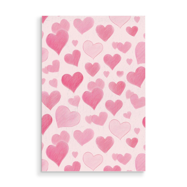 Holzbild "Rosa Liebesherzen" artboxONE - Abstrakt,Liebe