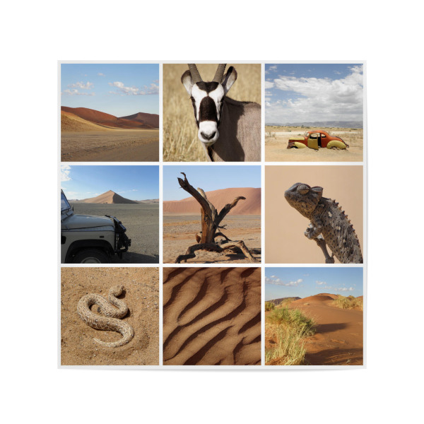 Poster 20x20 cm "Namibia Collage" artboxONE - Natur,Reise,Tiere,Reise / Afrika,Reise / Länder