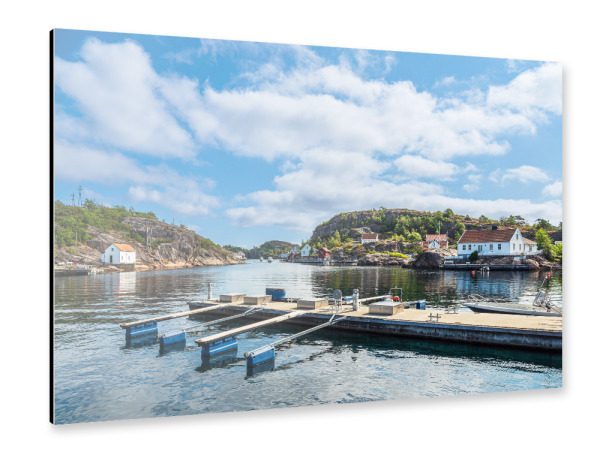 Alu-Dibond "Bootsanleger auf Kapelløya" 75x50 cm artboxONE