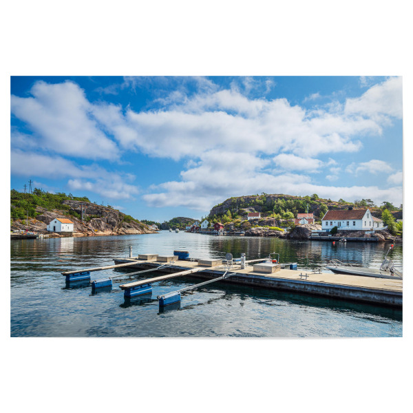 Poster 30x20 cm "Bootsanleger auf Kapelløya" artboxONE - Natur,Reise,Architektur,Reise / Strand und Meer,Reise / Länder