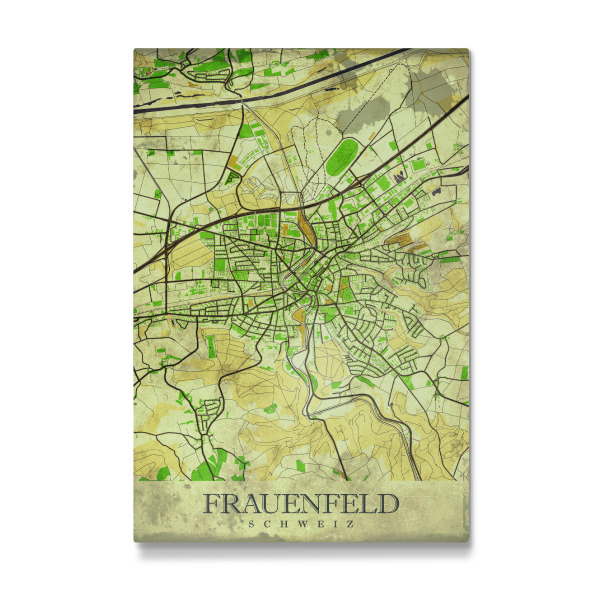 Galerie-Print "Frauenfeld Vintage City Map" 75x50 cm artboxONE