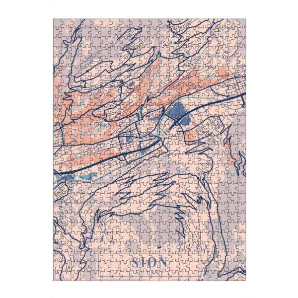 Puzzle Ravensburger "Sion City" artboxONE - Städte / Weitere,Kartografie