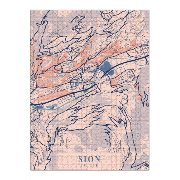 Puzzle Ravensburger "Sion City" artboxONE - Städte / Weitere,Kartografie