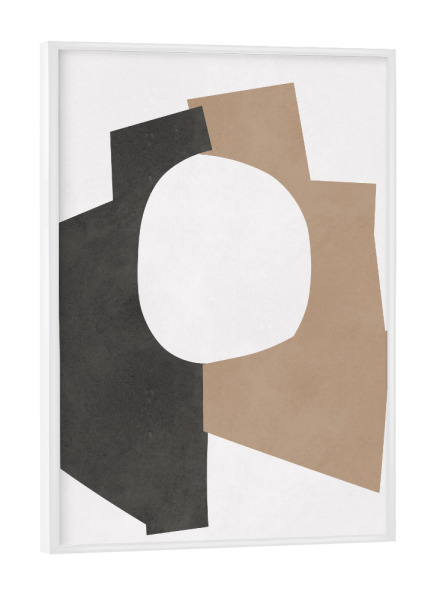 Poster mit weißem Rahmen "Zwei Teile" artboxONE - Abstrakt,Geometrie,Fashion