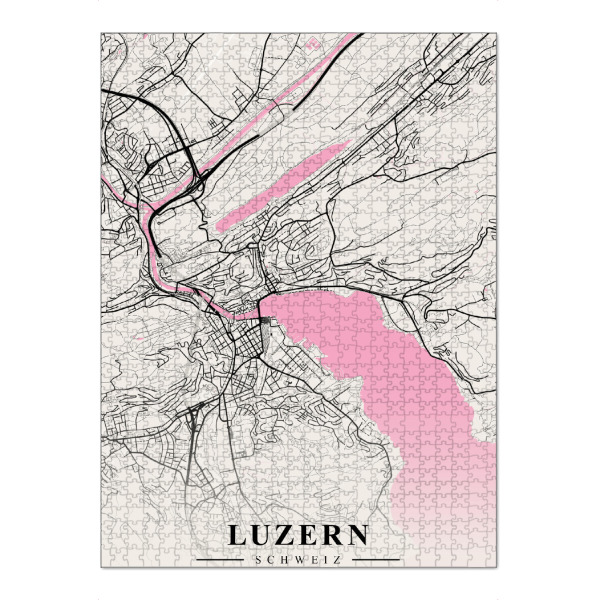 Puzzle Ravensburger "Map Luzern" artboxONE - Städte / Weitere,Kartografie