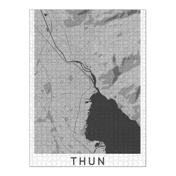 Puzzle Ravensburger "Thun Bleistift Map" artboxONE - Städte / Weitere,Kartografie