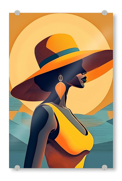 Acrylglasbild "Golden Serenity" artboxONE - Abstrakt