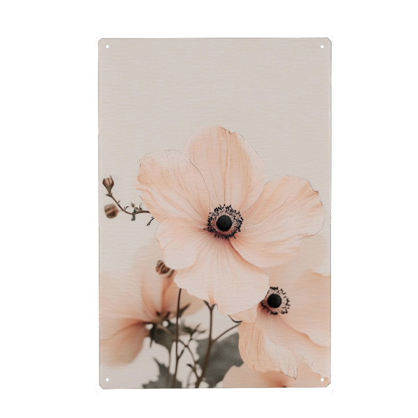 Metall Poster "Zarte Mohnblumen" artboxONE - Natur,Floral