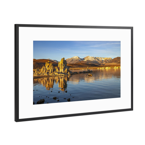 Poster mit Rahmen Schwarz (Metallic) "Mono Lake Kalifornien USA" artboxONE - Natur,Reise