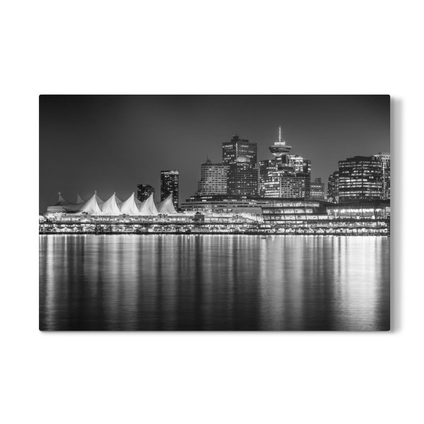 Galerie-Print "Vancouver am Abend in Monochrom" 30x20 cm artboxONE