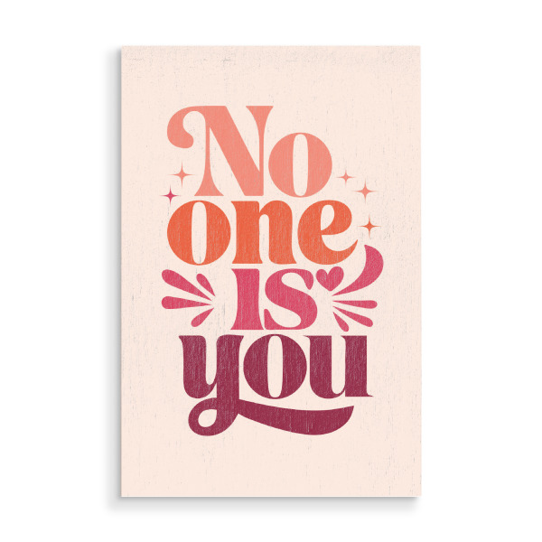 Holzbild "Niemand ist zitiert" artboxONE - Typografie