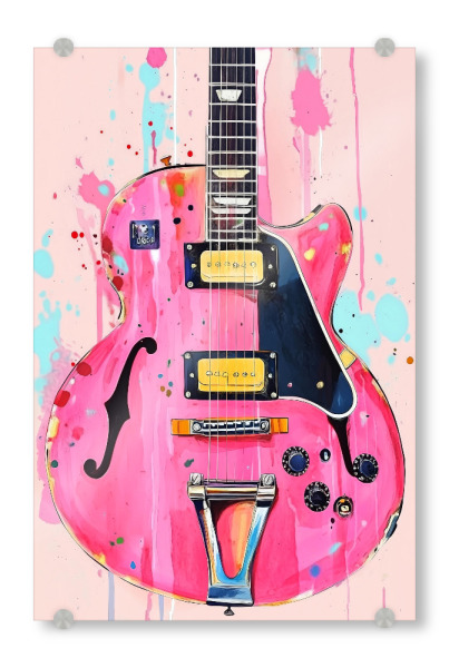 Acrylglasbild "Guitar Music Instrument Art l" artboxONE - Musik - Gitarre,Gitarren,Musik,Sound,Instrument,Musikinstrument