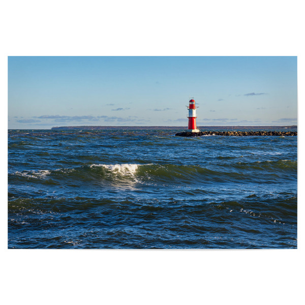 Poster 30x20 cm "Wellen und Ostmole" artboxONE - Natur,Reise,Architektur,Reise / Strand und Meer