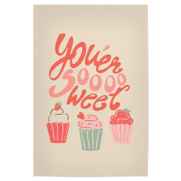 Poster 30x20 cm "Soooo Sweet" artboxONE - Typografie,Liebe,Für Mama