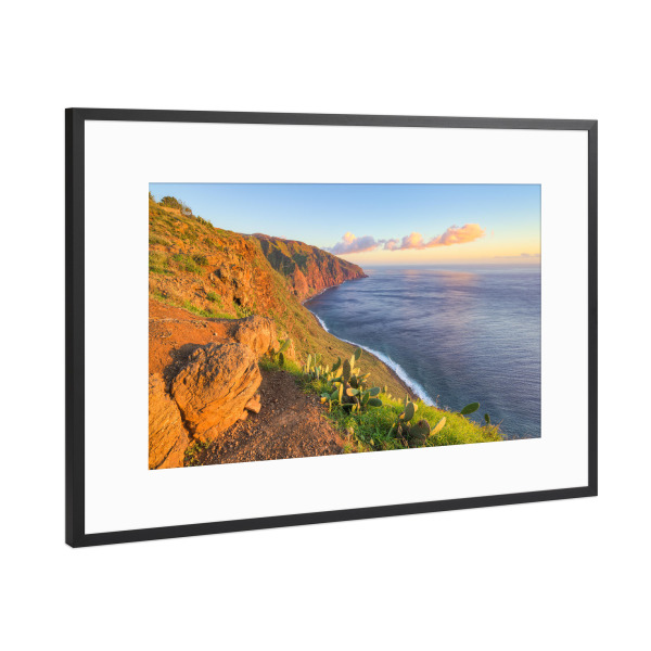 Poster mit Rahmen Schwarz (Metallic) "Ponta do Pargo auf Madeira" artboxONE - Natur,Reise,Reise / Länder