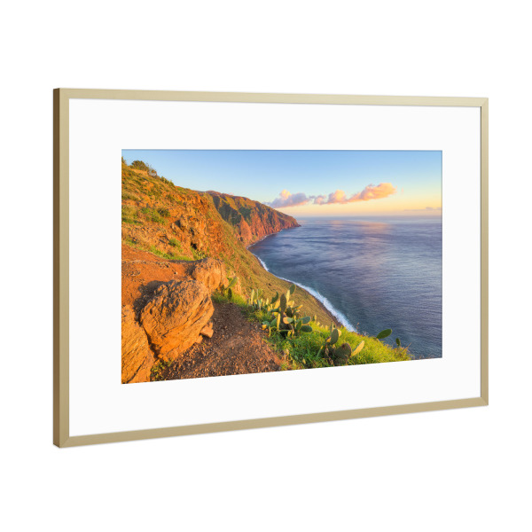 Poster mit Rahmen Gold "Ponta do Pargo auf Madeira" artboxONE - Natur,Reise,Reise / Länder