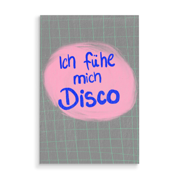 Holzbild "Ich fühl mich Disco" artboxONE - Typografie,Musik - Ichfüglmichdisco,Disco,Disko,Utearnold,Hejibiza,Trend,Bestseller,Retro