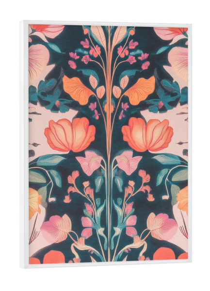 Poster mit weißem Rahmen "Florale William Morris Eleganz" artboxONE - Natur,Floral,Abstrakt