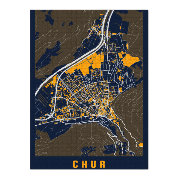 Puzzle Ravensburger "Chur City" artboxONE - Städte / Weitere,Kartografie