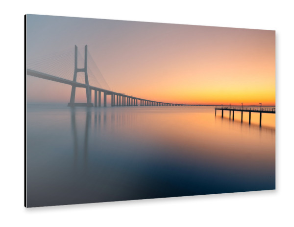 Alu-Dibond "Ponte Vasco da Gama Lissabon" 75x50 cm artboxONE