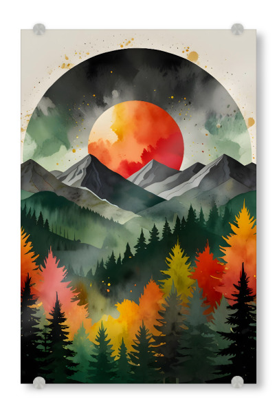 Acrylglasbild "Über die Wildnis vertuschen" artboxONE - Natur