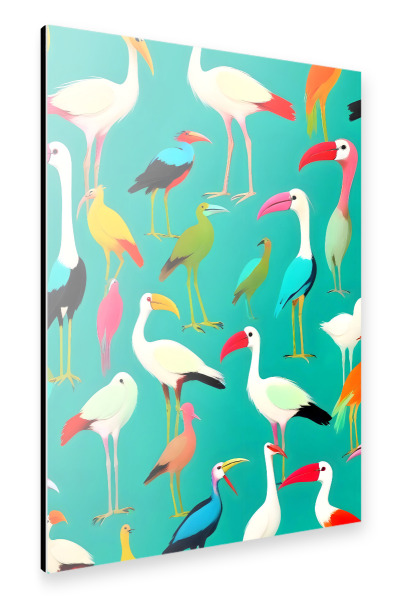 Alu-Dibond "Der Tanz der Vogelfarben" 75x50 cm artboxONE