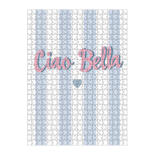 Puzzle Ravensburger "Pastel Streifen "Ciao Bella" artboxONE - Typografie,Geometrie,Liebe
