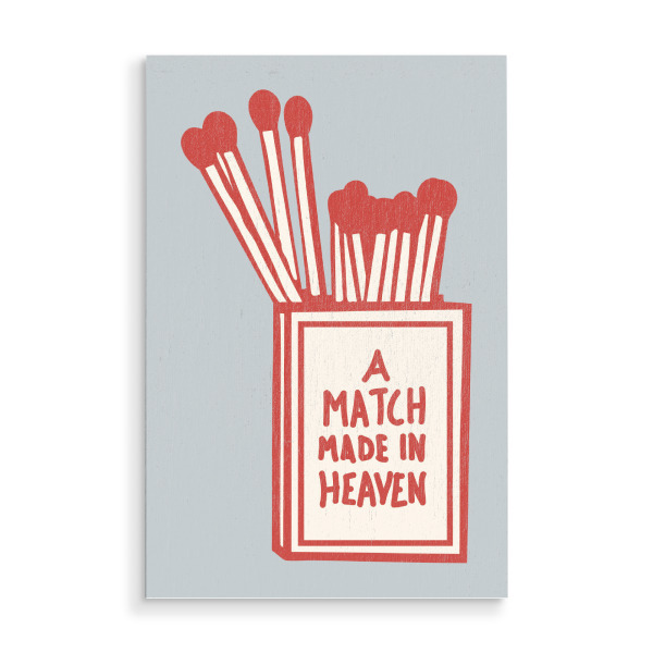 Holzbild "Ein Match im Himmel gemacht" artboxONE - Liebe - Liebe,Match,übereinstimmungen,Matchbox,Spielbox,Romantik
