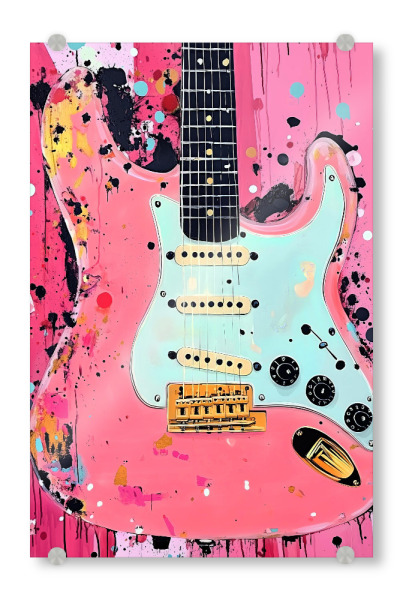 Acrylglasbild "Guitar Music Instrument Art w" artboxONE - Musik - Gitarre,Gitarren,Musik,Sound,Instrument,Musikinstrument