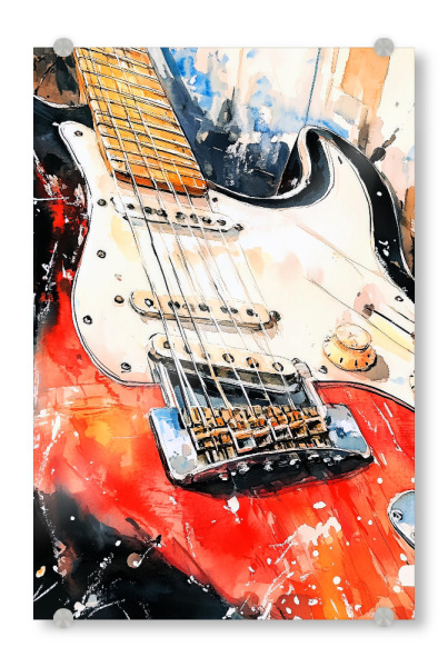 Acrylglasbild "Gitarrenmusikinstrument Art t" artboxONE - Musik - Gitarre,Gitarren,Musik,Sound,Instrument,Musikinstrument