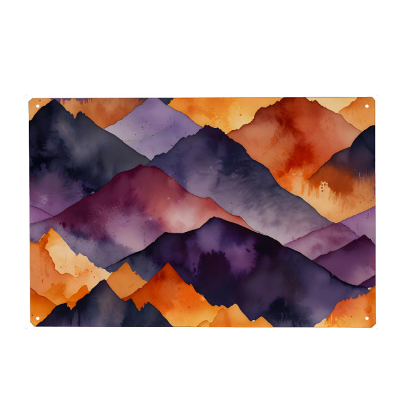 Metall Poster "Bemalten Gipfel" artboxONE - Natur,Abstrakt